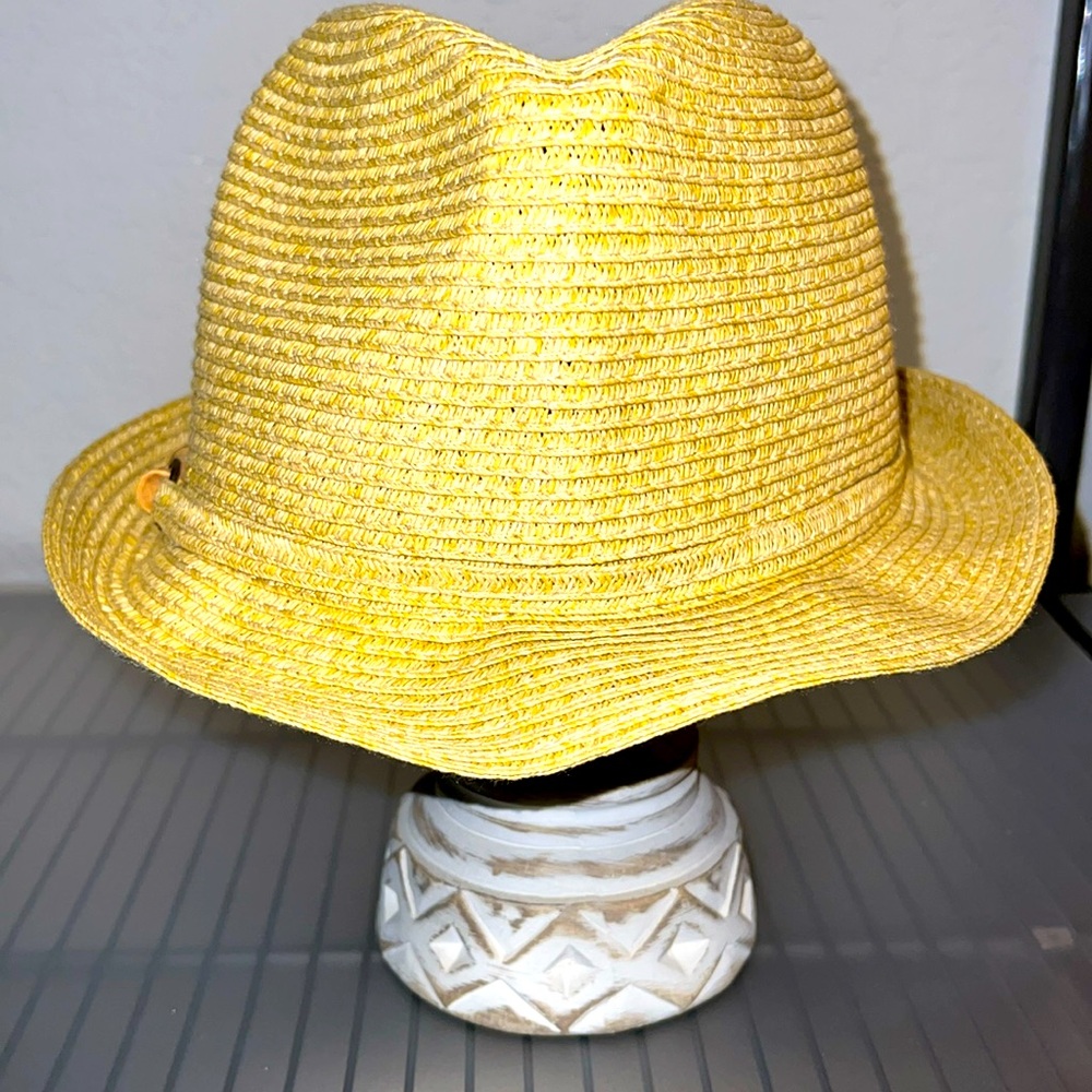 Sun ‘n’ Sand, OS, Tan, Women’s Paper Straw Fedora hat